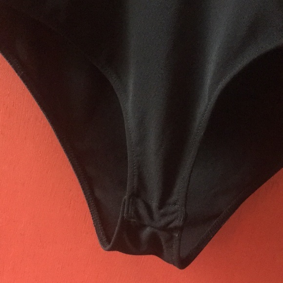 ZARA black deep v-neck short flutter sleeves leotard - Picture 3 of 7